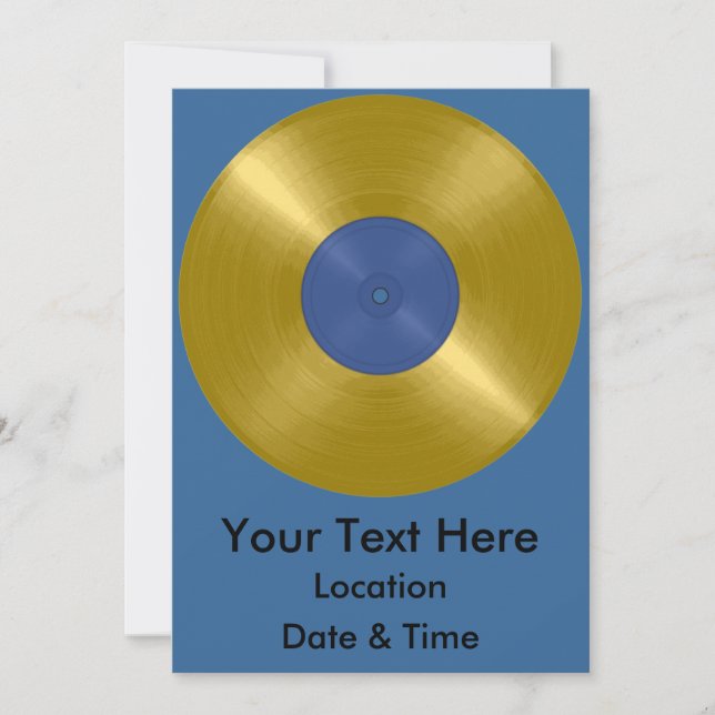Invitation Album Gold Vinyl Record (Devant)