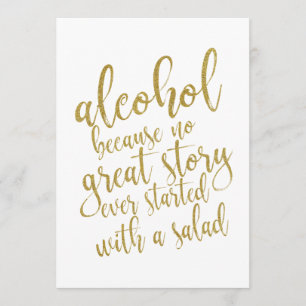 Invitation Alcool Parce Qu'Aucune Grande Histoire Pas Cher Pa