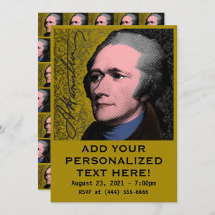Invitation Alexander Hamilton Pop Art Portrait
