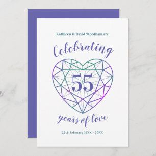 Invitation Alexandrite Anniversaire 55 ans d'invitations amou