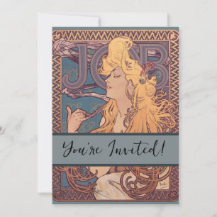 Invitation Alfonse Mucha Job Art Nouveau femme