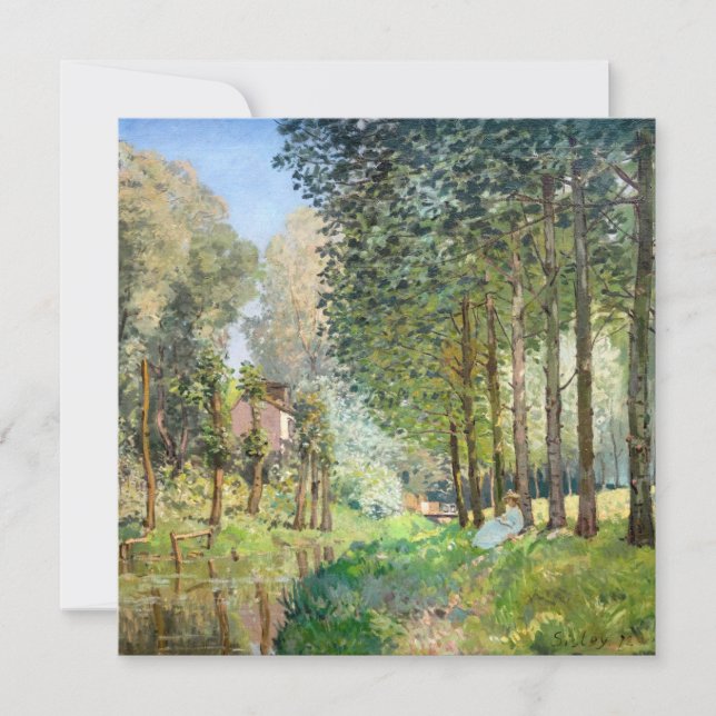 Invitation Alfred Sisley - Reposez le long du ruisseau (Devant)