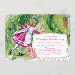 Invitation Alice au pays des merveilles