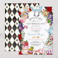 Invitation Alice au pays des merveilles Anniversaire des enfa