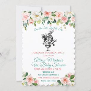 Invitation Alice au pays des merveilles Baby shower Invitatio