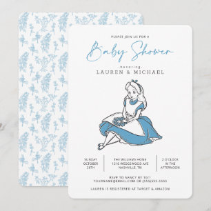 Invitation Alice au pays des merveilles Baby shower Invitatio