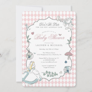 Invitation Alice au pays des merveilles Baby shower Invitatio