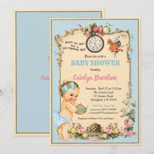 Invitation Alice au pays des merveilles Baby shower Invitatio