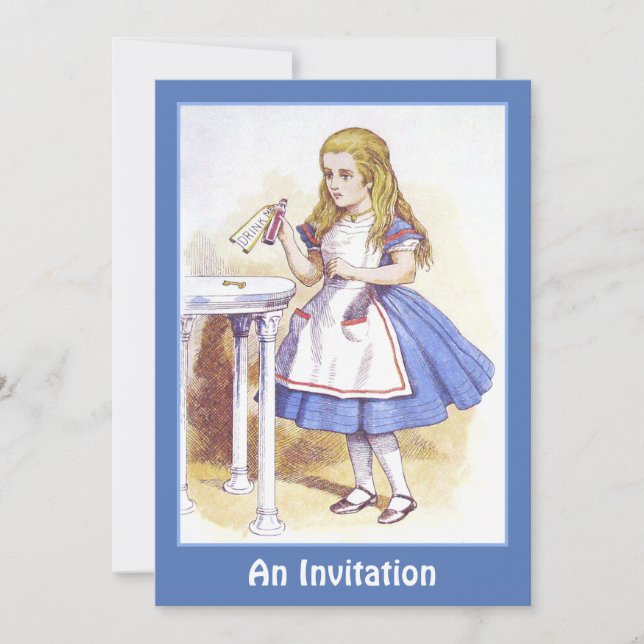 Invitation : Alice au pays des merveilles - Caterp (Devant)