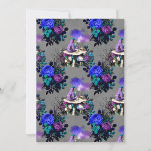 Invitation Alice au Pays des Merveilles Chenille fumant des F