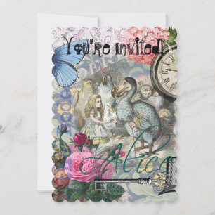 Invitation Alice au pays des merveilles Dodo Classic