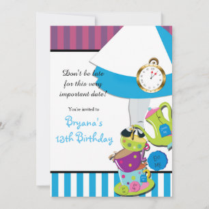 Invitation Alice au pays des merveilles Fête du THÉ MAD Anniv