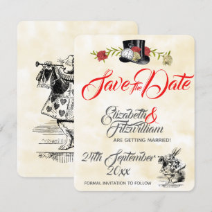 Invitation Alice au pays des merveilles Mariage Enregistrer l