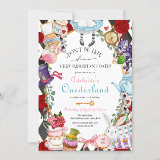 Invitation Alice au pays des merveilles - Onederland Premier