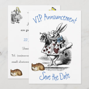 Invitation Alice au pays des merveilles Sauvez la date Invita