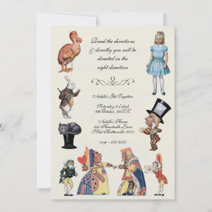 Invitation Alice au pays des merveilles - Sorties de découpe