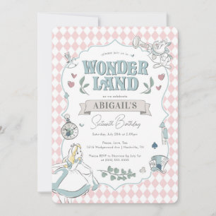 Invitation Alice au pays des merveilles   Tea Party