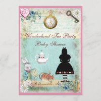 Alice au thé de douche de bébé du pays des