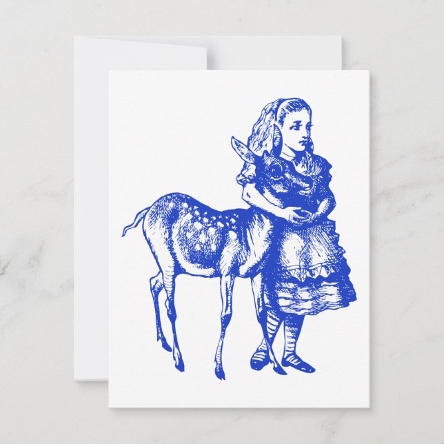 Invitation Alice avec l'offre de bal d'étudiants de faon (Devant)