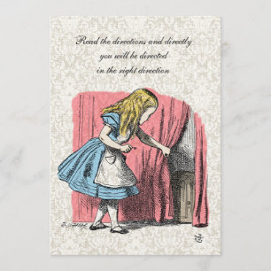 Invitation Alice en fête d'anniversaire de Flamant rose de