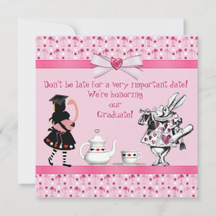 Invitation Alice et Flamants roses roses
