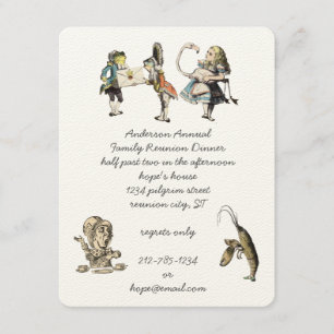 Invitation Alice In Wonderland Diner Party