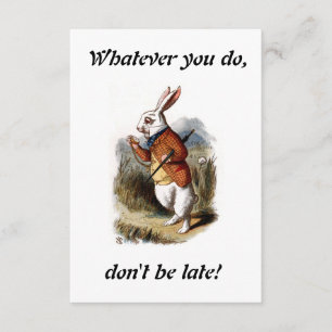 Invitation Alice - Lapin blanc