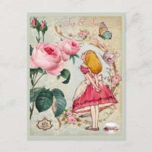 Invitation Alice lunatique dans le Sip de collage du pays des