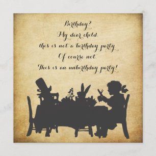 Invitation Alice vintage dans l'anniversaire de thé du pays