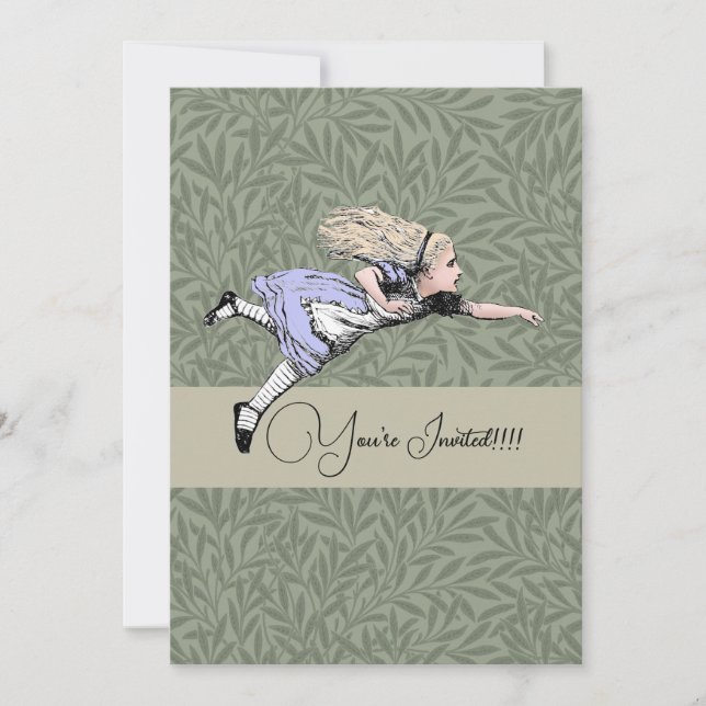 Invitation Alice volante au pays des merveilles (Devant)