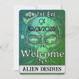 Invitation Alien désire Halloween