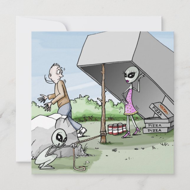 Invitation Alien Man Trap Bachelor Party (Devant)