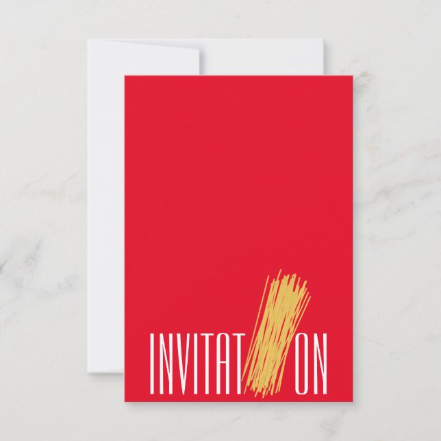 Invitation Alimentation biologique Spaghetti itali (Devant)