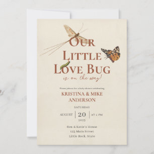 Invitation All in One Little Love Baby shower de bug Invitati