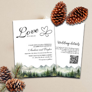Invitation All in One Love est dans l'air QR Code Mariage