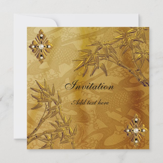 Invitation All Occasion Asian Gold (Front)