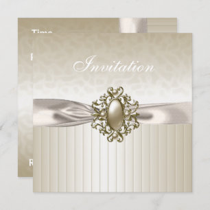 Invitation All Occasions Biege Cream Jewel