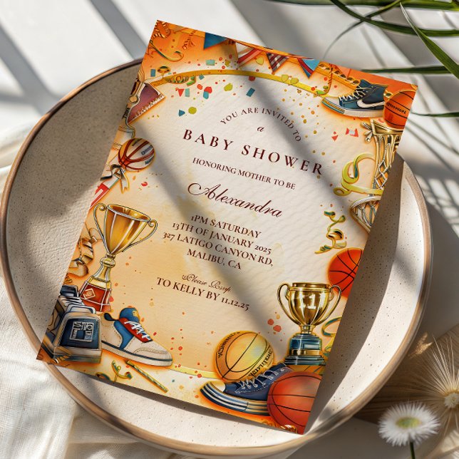 Invitation All Star Basketball Baby Shower (Créateur téléchargé)