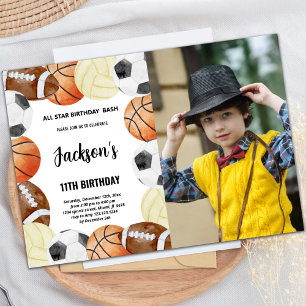 Invitation All-Star Enfants Personnalisé