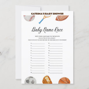 Invitation All Stars Sports Baby shower - Nom modifiable, 5x7