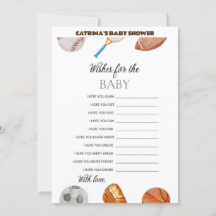Invitation All Stars Sports Baby shower - Nom modifiable, 5x7