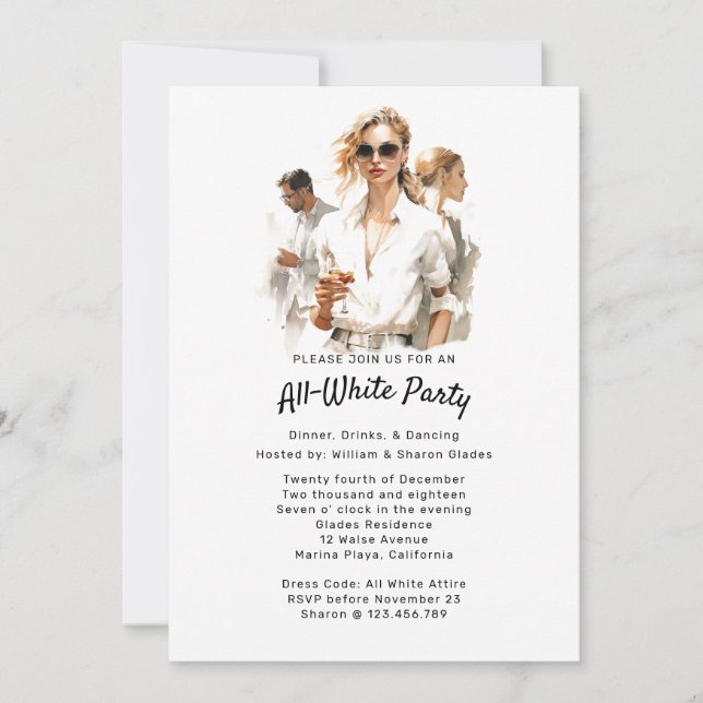 Invitation All- White Party (Devant)