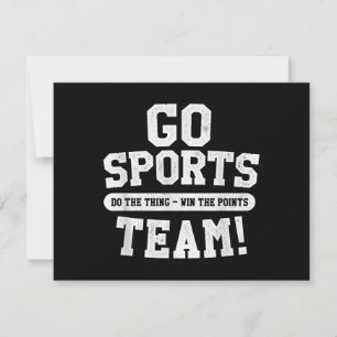 Invitation Allez l'équipe sportive ! Sports amusants