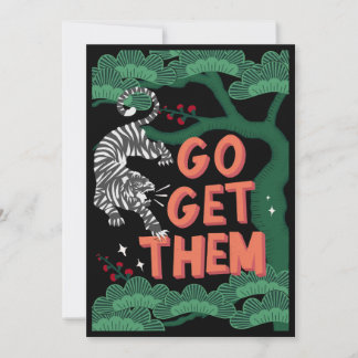 Invitation Allez Les Obtenir Japon Tiger Positivité Encourage