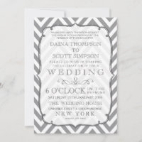 Alliage blanc gris neutre Chevron Stripes Mariage