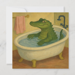 Invitation Alligator à l'heure du bain