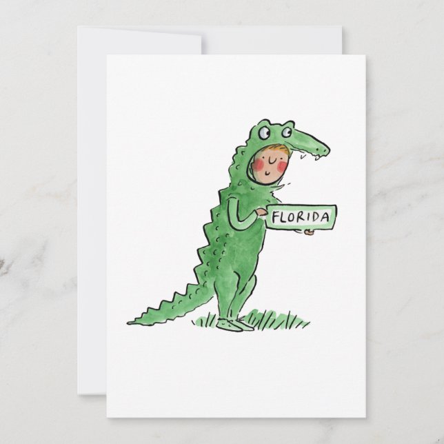 Invitation Alligator de Floride (Devant)