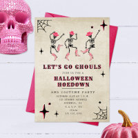 Allons Gouls Skeleton Pink Halloween Party