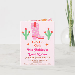 Invitation Allons-y les Filles Vacheronne Rose Enterrement de