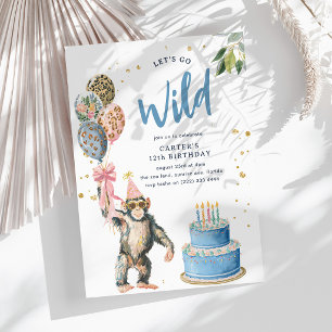 Invitation Allons-y sauvage ! Les garçons safari pour anniver